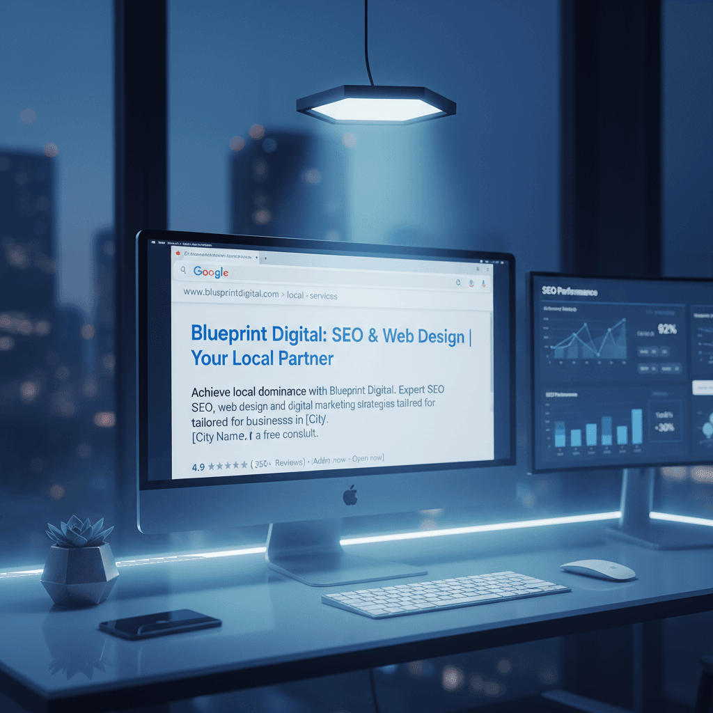 Website ranking on Google search results for local business
